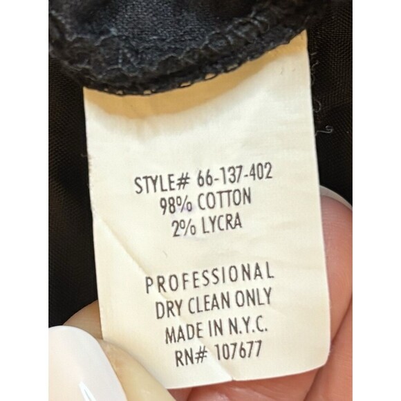 ALICE + OLIVIA Black Corduroy Pants Women 6 Slim Straight Leg Wide Waist Casual - Picture 5 of 11